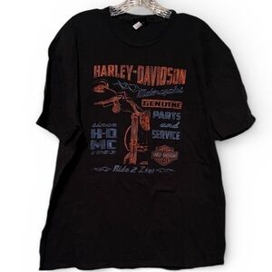 Harley-Davidson Men's Stacks Crew-Neck T-Shirt in black cotton
